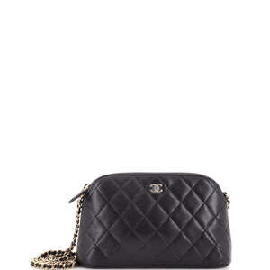 Chanel Cc Dome Zip Clutch With Chain #237532C41B